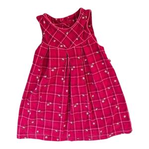 Vintage 1990s Y2k McKids Pink Plaid Sleeveless Dress